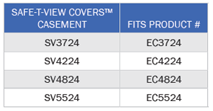 Safe-T-View Casement Style Chart